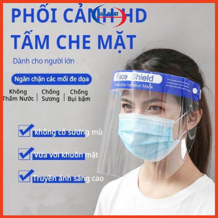 Kính chắn chống giọt bắn che kín mặt Faceshield trong suốt cho trẻ em, người lớn