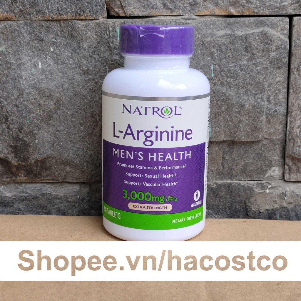 Viên uống Natrol L-Arginine 3000 Mg 90 viên - Mẫu mới không co hộp Hỗ trợ Cải Thiện Sức khỏe 90 viên - l - arginine 3000