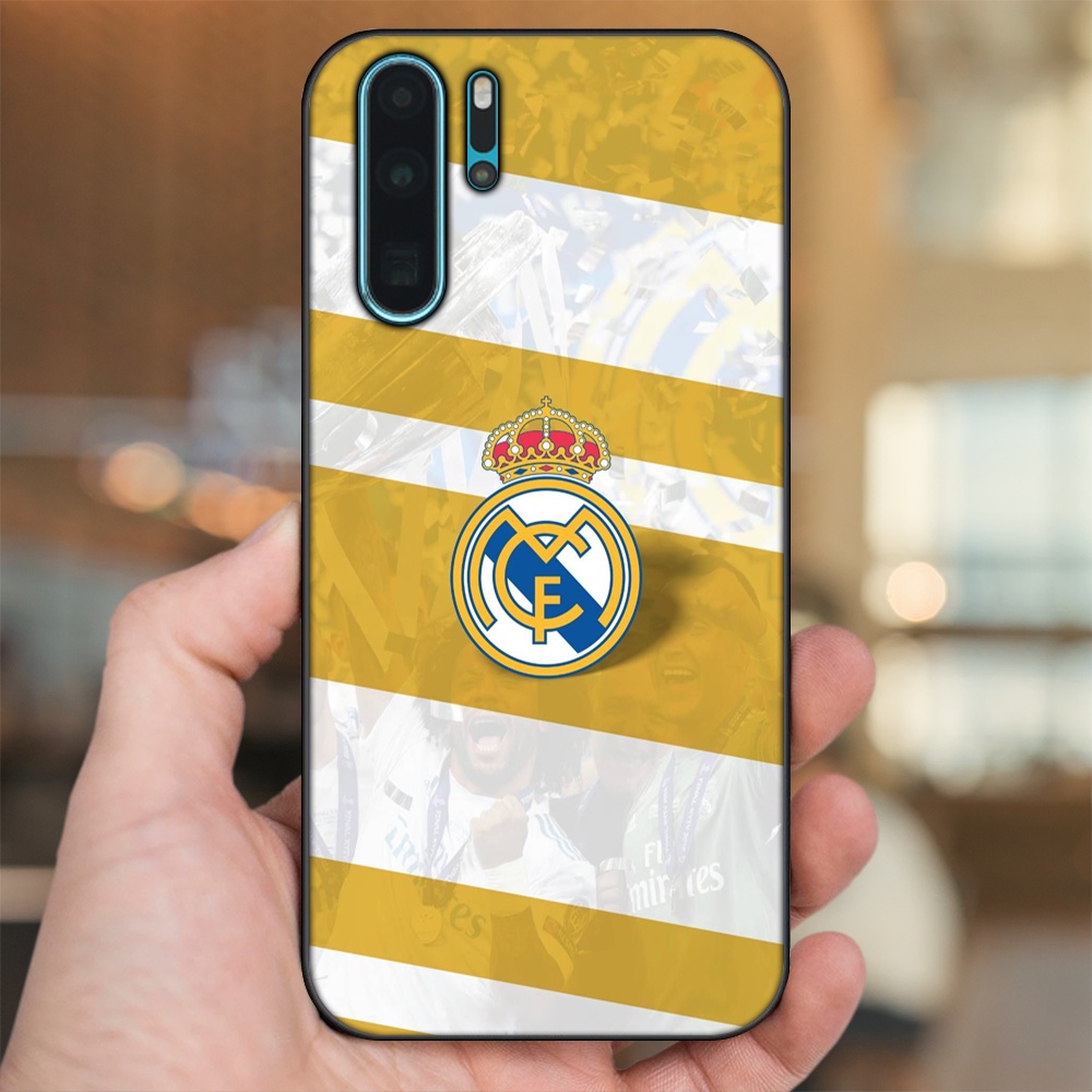 Ốp lưng Huawei P30 Pro viền đen in hình Real Madrid