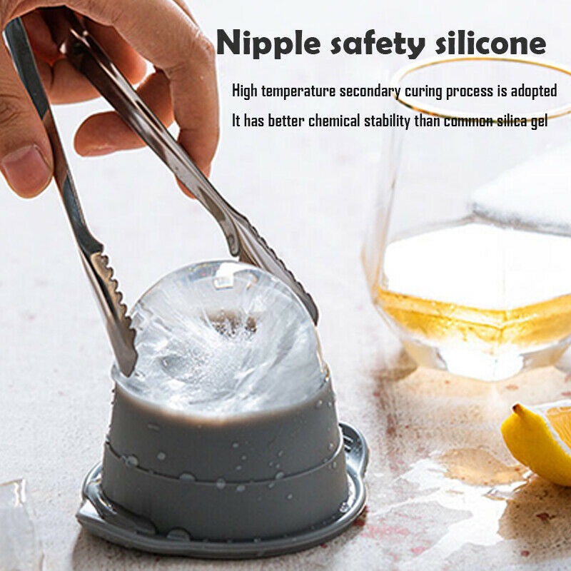 Khuôn Silicone Làm Đá Viên Hình Cầu Lớn 6cm Đa Năng Có Thể Tái Sử Dụng