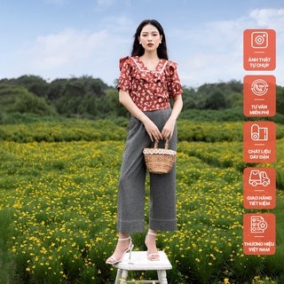 Áo croptop hoa nhí đỏ MHTL