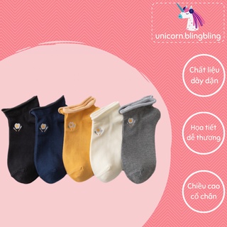 Tất Vớ Ngắn Cổ Xoắn Hinh Trứng Rán Ốp La Retro