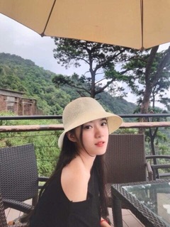 Mũ cói chữ M mũ vành rộng - mũ nữ