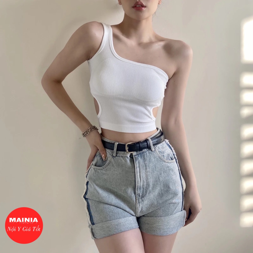 Áo Bra Cotton Màu Trơn Khoét Eo Siêu Xinh Áo Croptop Thời Trang Phong Cách Hàn Quốc Mainia Shop