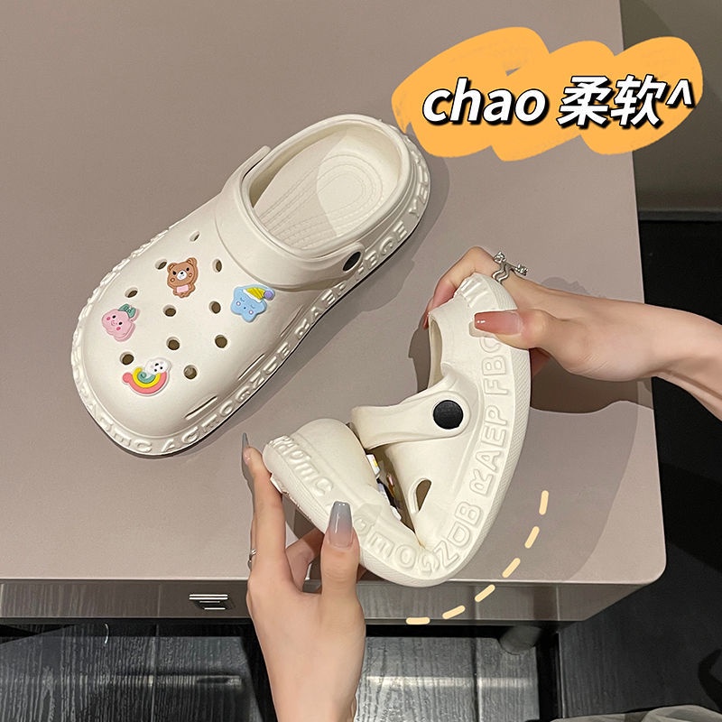 Dép Crocs Tăng Chiều Cao 5cm  - Quai Chéo Ngoài Trời