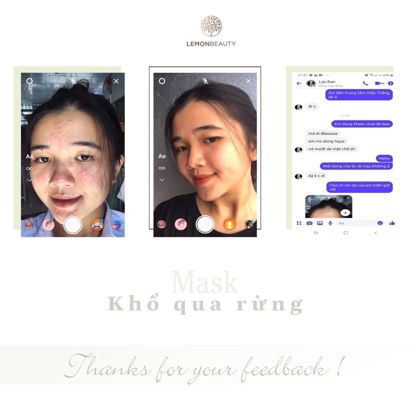 Combo 2 mask khổ qua rừng không box