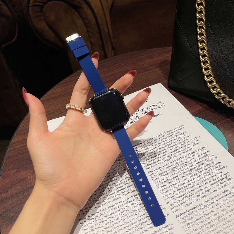 Dây Đeo Đồng Hồ Bằng Silicone Cho Apple Watch 44mm 40mm 42mm 38mm 44 45 mm 3 4 5 6 se iWatch series 7 41mm 45mm