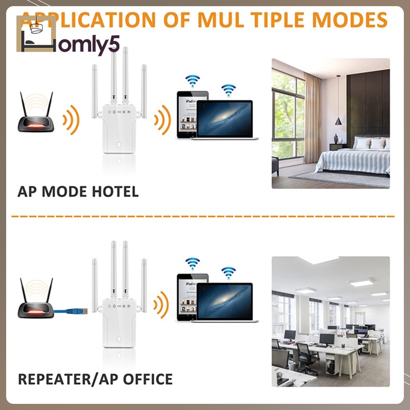 Thiết Bị Khuếch Đại Tín Hiệu Wifi Không Dây Gắn Tường 2.4g 5g | BigBuy360 - bigbuy360.vn