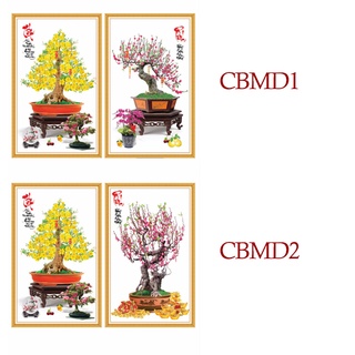 Tranh dán tường VTC Hoa Tết CBMD kim sa