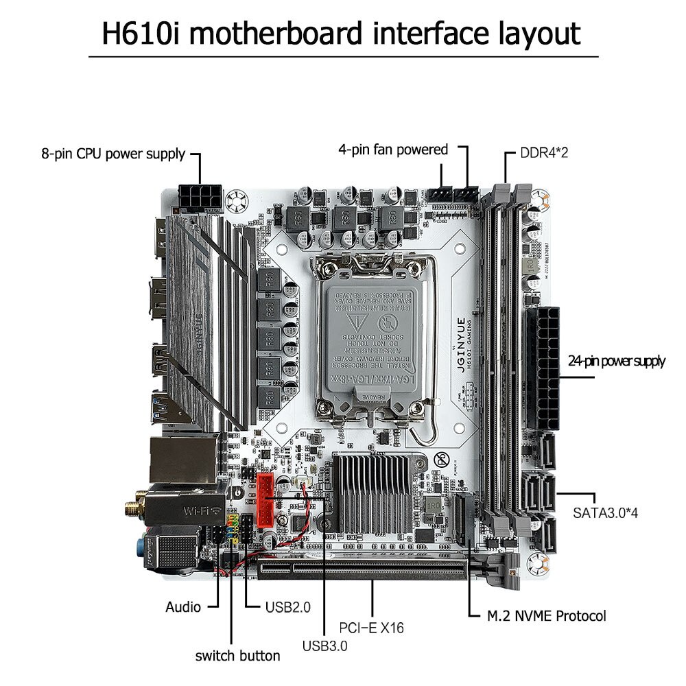 Mainboard IGINYUE H610i Gaming Sk1700