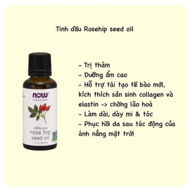 [Nhập Mỹ] Dầu nụ tầm xuân Now Rosehip Seed Oil 30ml