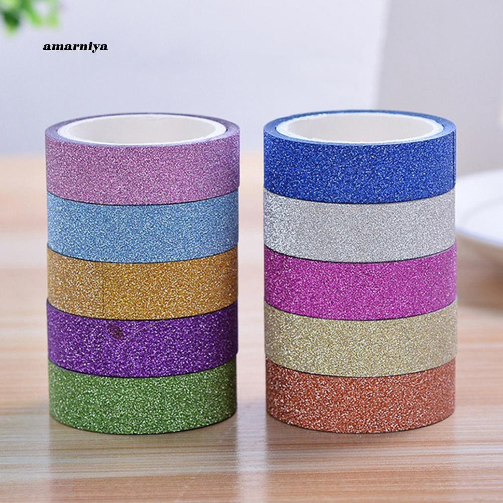 10 cuộn băng keo giấy trang trí thủ công 1.5cmx3m
