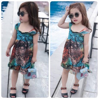 Đầm Voan Maxi Đuôi Cá Bé Gái