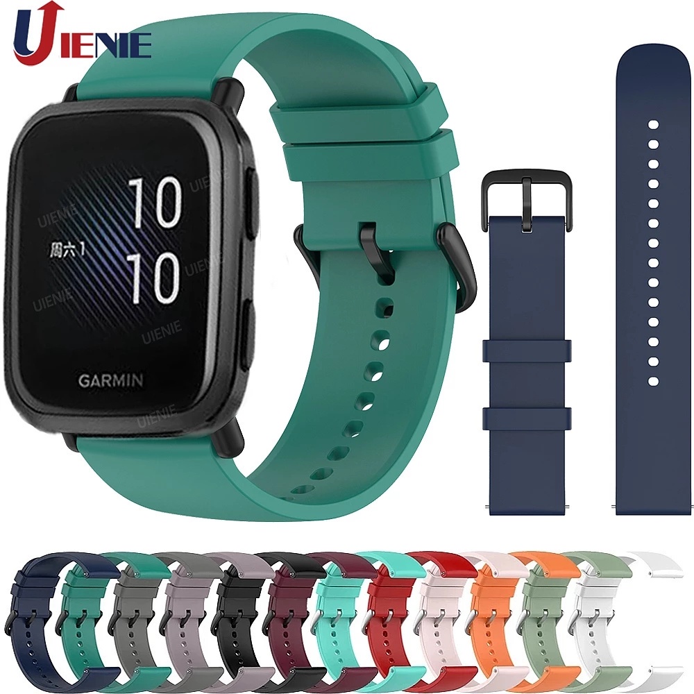 Dây Đeo Silicon 20mm Cho Đồng Hồ Thông Minh Garmin Venu & Sq Forerunner 245 245m / Vivoactive 3