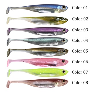 Mồi câu cá giả hình con giun mềm 3D bằng nhựa 7cm 8cm