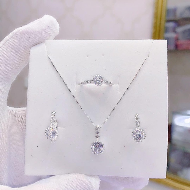 ⚡ SALE QUÁ RẺ ⚡ Bộ trang sức bạc cao cấp bán cả bộ
