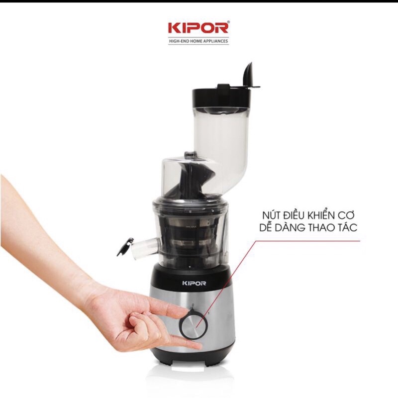 MÁY ÉP CHẬM KIPOR 3 CHỨC NĂNG: ÉP - LÀM KEM - VẮT CAM. Tặng 1 máy gọt hoa quả