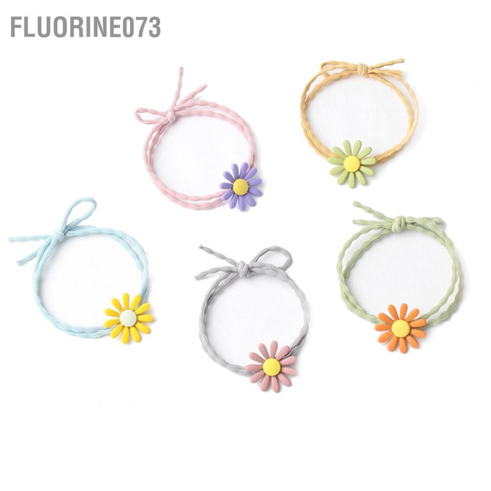 Thun cột tóc Fluorine073 đính hoa cúc thích hợp đi học/ làm việc ở văn phòng dễ thương xinh xắn