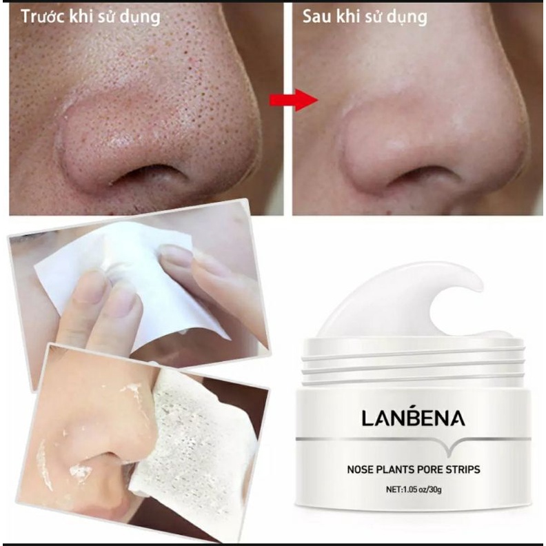 Gel lột mụn đầu đen chính hãng LANBENA- kèm giấy lột - sạch mụn sáng da