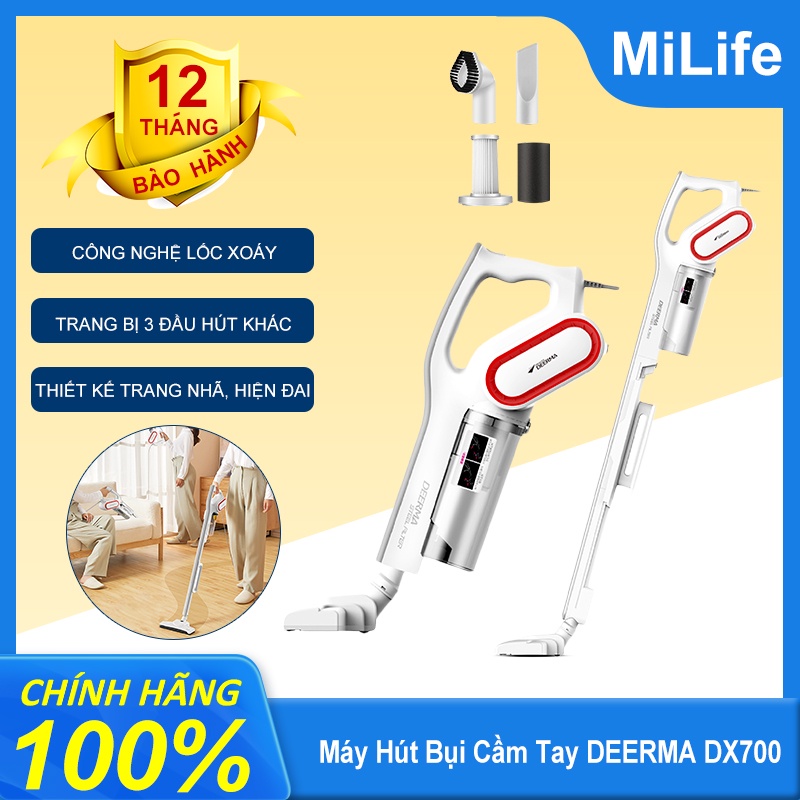 [Mã ELHA22 giảm 6% đơn 300K] Máy Hút Bụi Cầm Tay DEERMA DX700|DX700S - BH 12tháng