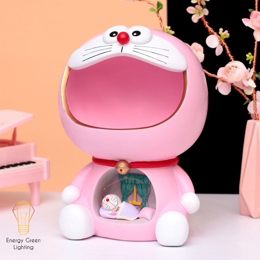 Đèn Ngủ Trang Trí Hình Doraemon Energy Green Lighting Kiêm Đựng Chìa Khoá Bánh Kẹo Phụ Kiện 4 Mẫu Khác Nhau