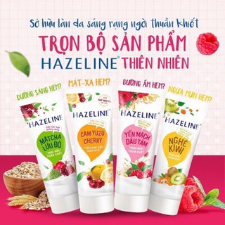 Trọn bộ Sữa Rửa Mặt Hazeline yến mạch dâu tằm 50gr