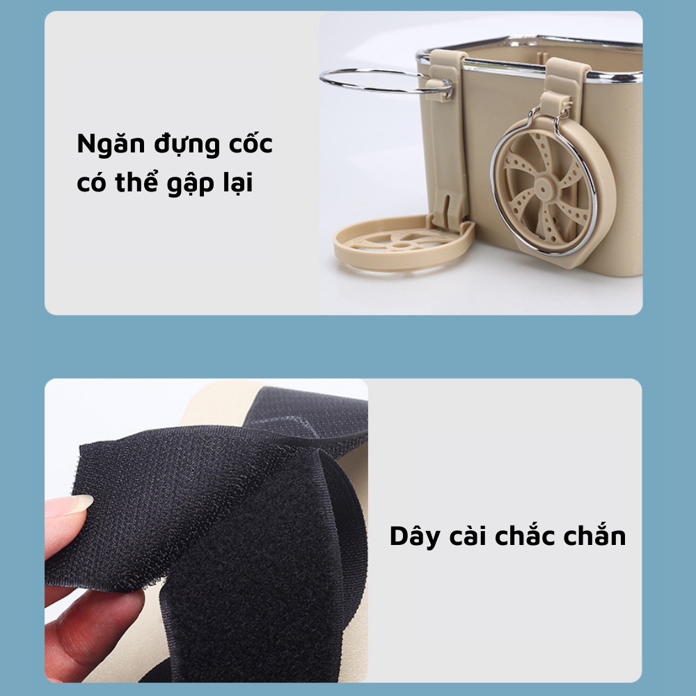 Hộp đựng đồ đa năng gắn bệ tỳ tay xe ô tô để khăn giấy chai nước đồ ăn đồ dùng cá nhân tiện lợi
