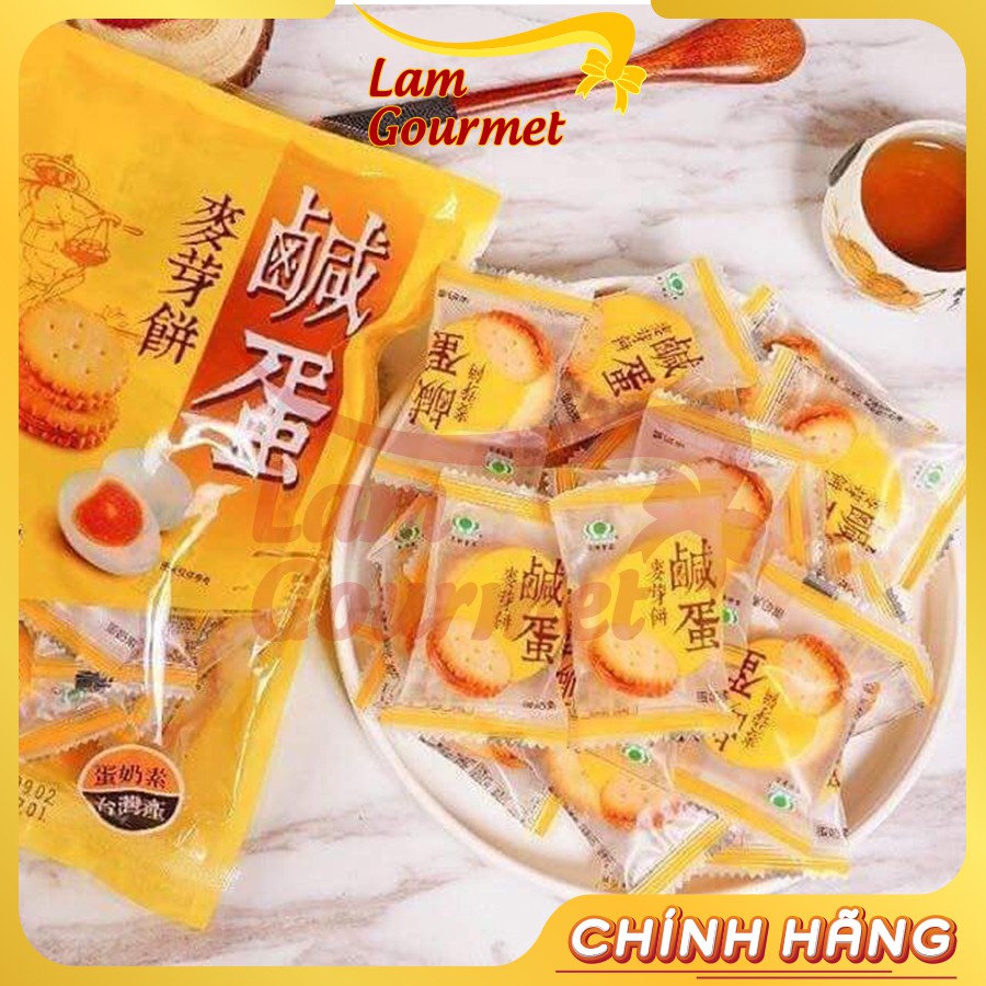 Bánh Quy Trứng Muối Đài Loan Giòn Nhân Dẻo Ngon Nhập Khẩu Cao Cấp MIT 500g và 180g - Lam Gourmet