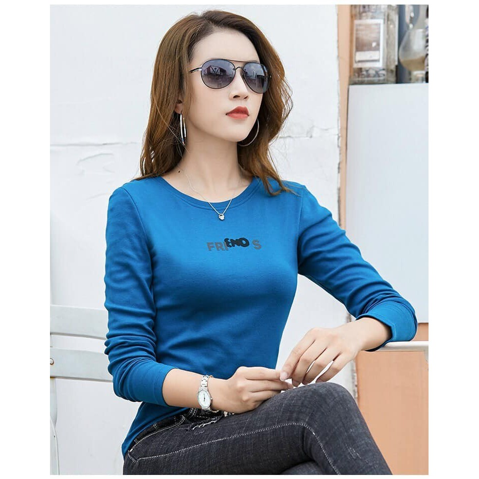 TN7605 - Áo thun nữ dài tay mùa thu hàng nhập