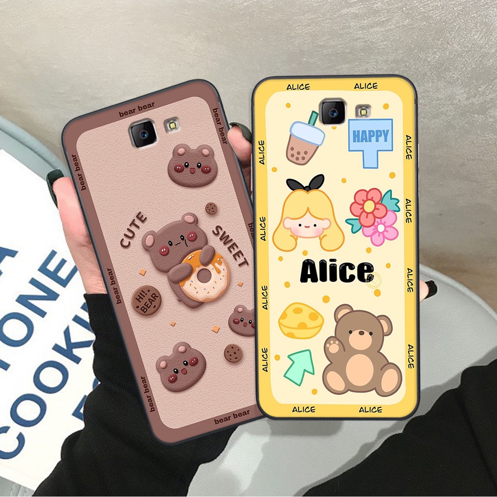 Ốp lưng Samsung Galaxy J5 PRIME in hình Gấu nâu - hồng, Gấu Be@rick  cực CUTE, DỄ THƯƠNG