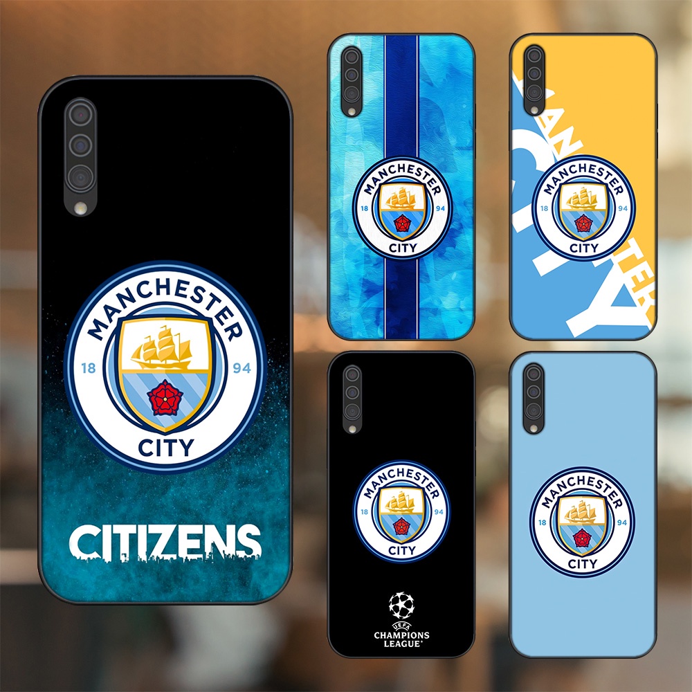 Ốp lưng Samsung A30S, A50, A50S, A70, A70S viền đen in hình Manchester City MC
