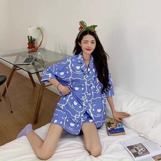 Bộ pijama đùi cộc kate thái form 40-60kg
