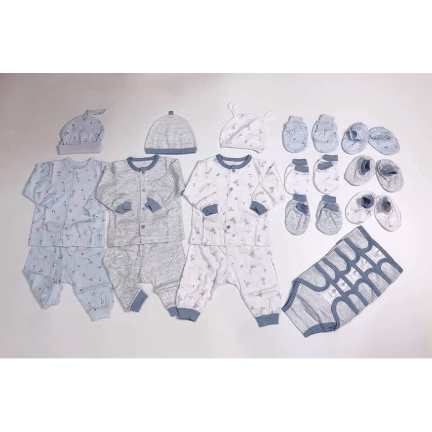 Bộ sơ sinh Miomio dài tay cotton mỏng bé trai/ bé gái