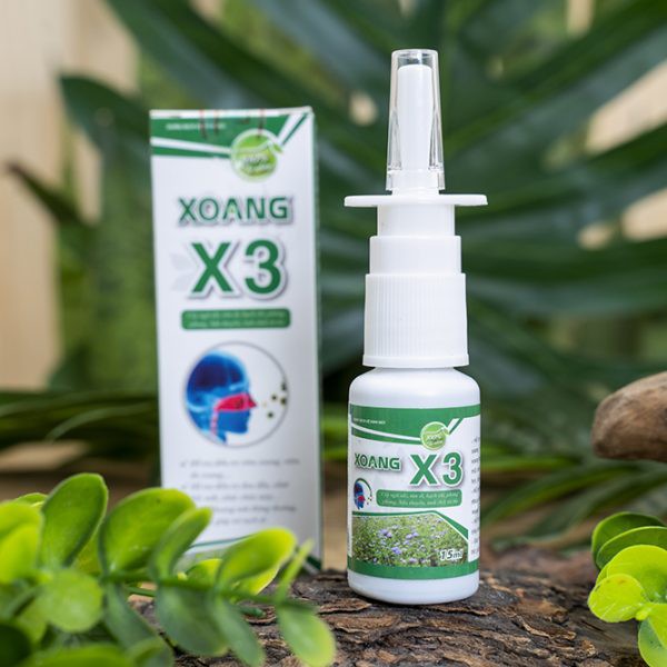 Xịt xoang X3 – Hỗ trợ giảm triệu chứng ngạt mũi, sổ mũi do viêm xoang, viêm mũi dị ứng (15ml)