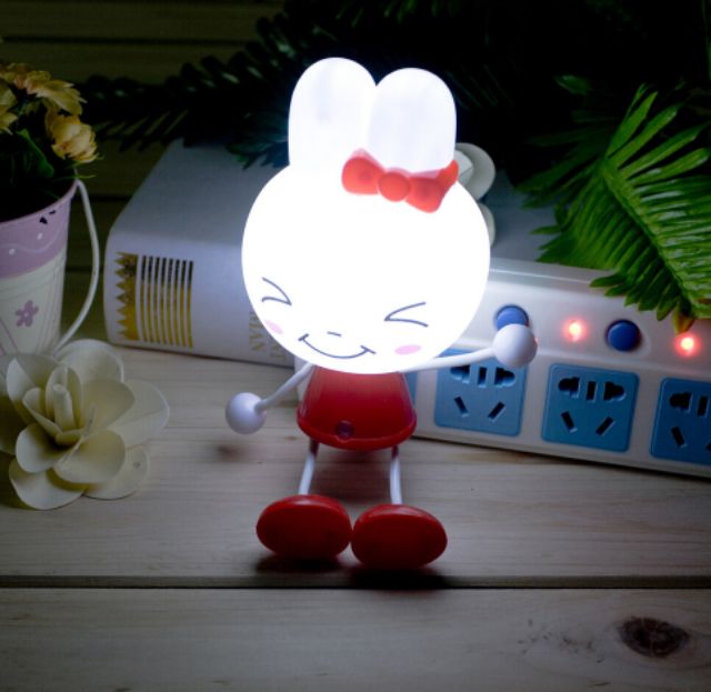 Đèn ngủ cảm ứng dẻo to bằng bàn tay hình doremon, kitty..
