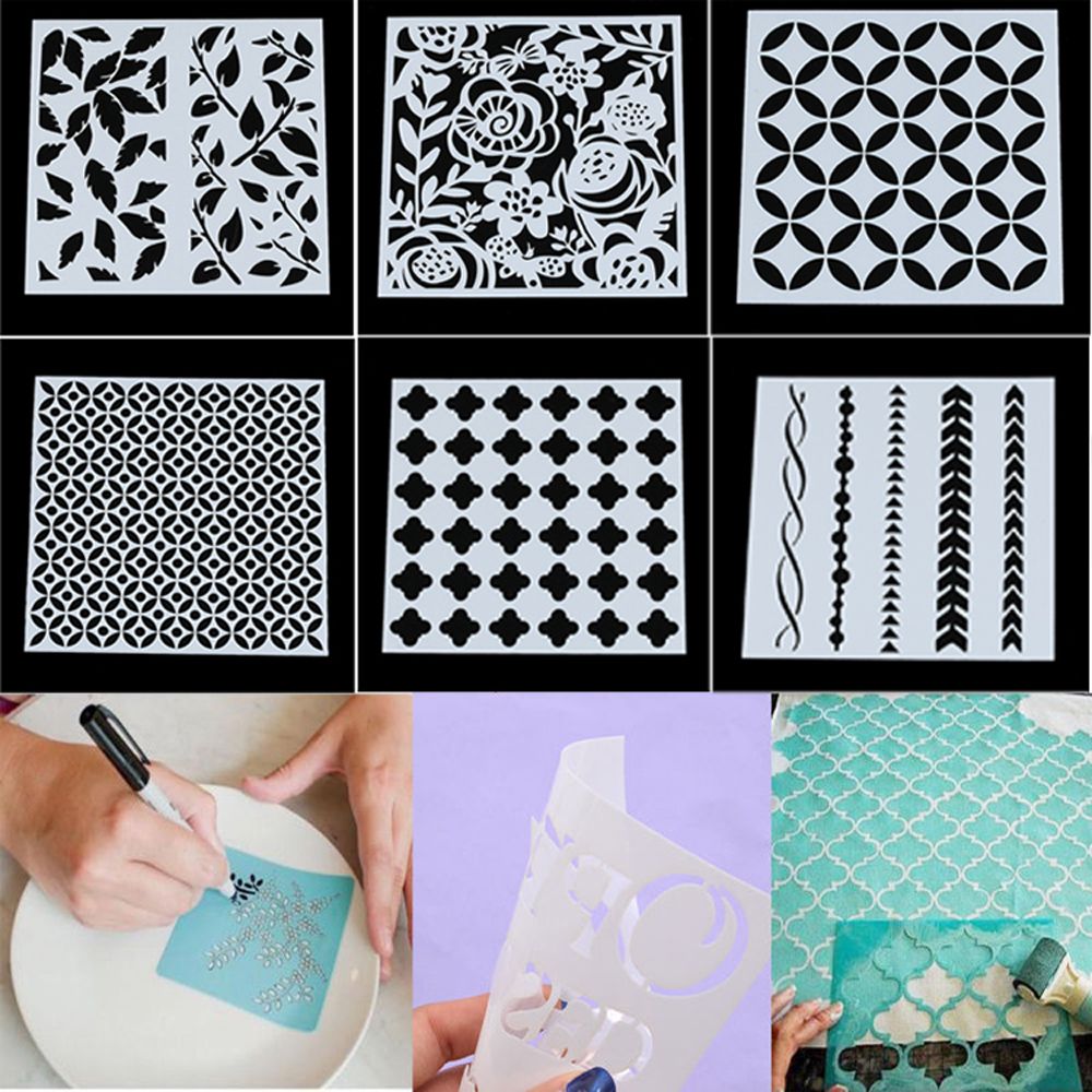 Khuôn Tô Airbrush Làm Scrapbook, Có Thể Tái Sử Dụng