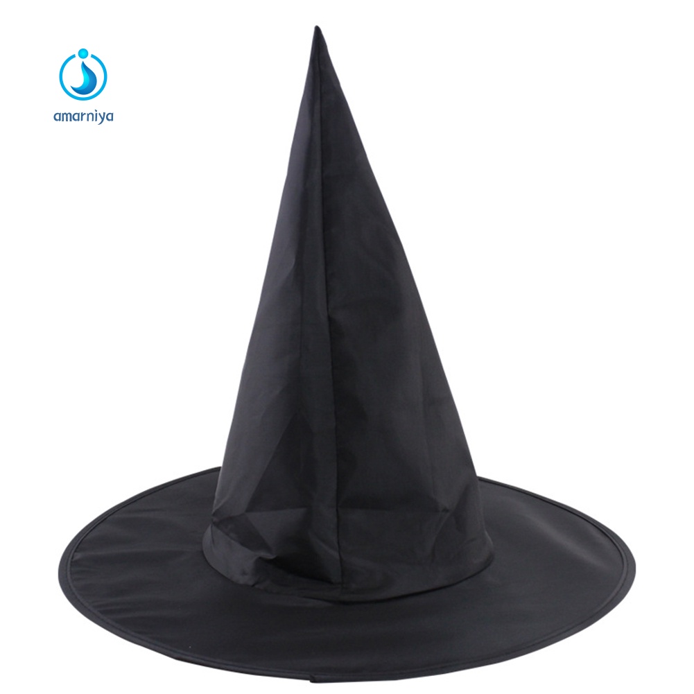 Mũ Phù Thủy Màu Đen Hóa Trang Halloween Cho Nữ