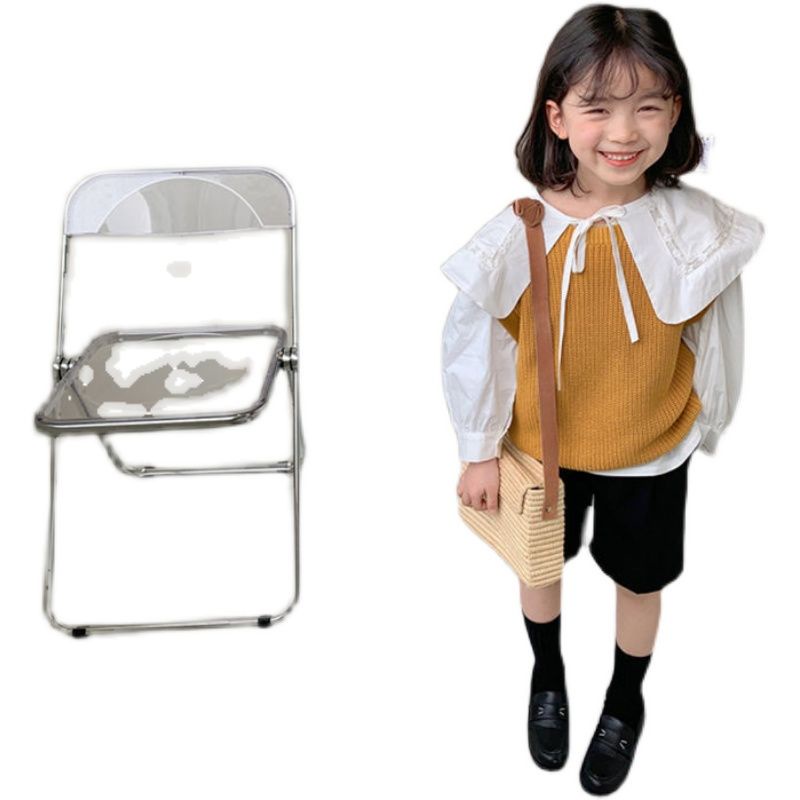 Áo Dệt Kim Sát Nách Phong Cách Nhật Hàn Thời Trang Xuân Thu Mới Cho Bé Gái