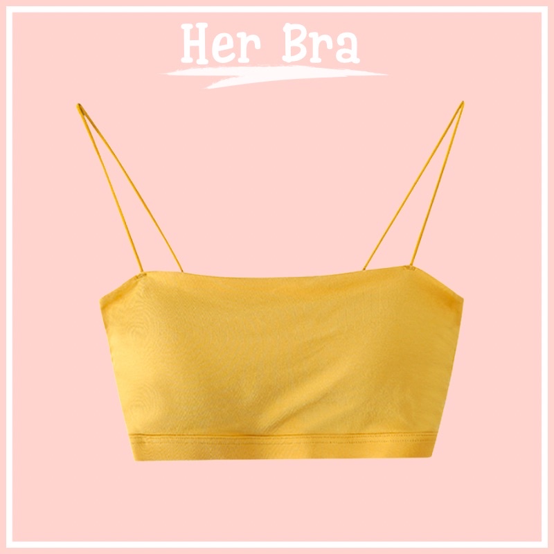 Áo bra 2 dây nữ có mút ngực liền nâng ngực không gọng đệm mỏng thoáng khí mềm mại BRA01
