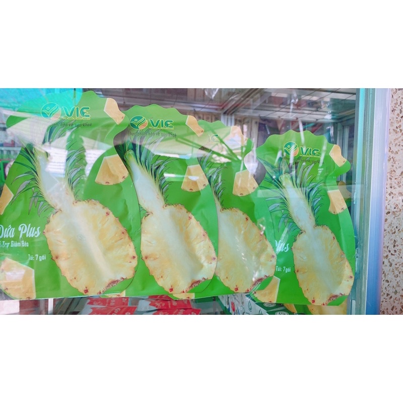 Kẹo Giảm Cân DỨA PLUS VIC 7 Màu Mùi Vị Yk Hình Shop Chụp ạ