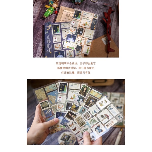 Bộ sưu tập sticker tem dán phong cách retro