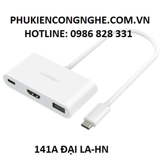 Cáp chuyển USB Type C sang HDMI + USB 3.0 Ugreen 30377 cho Macbook