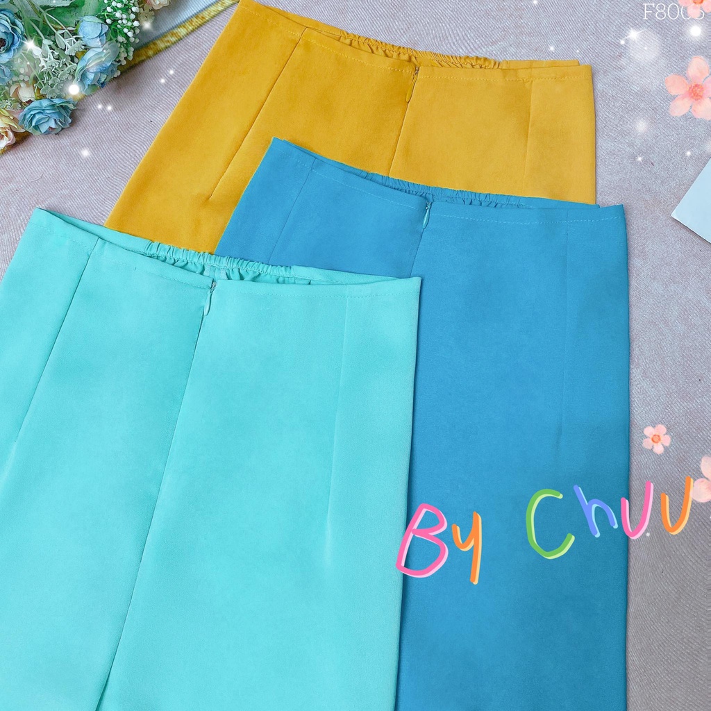 Quần lụa nữ mặc áo dài lưng chun CHUU F8006