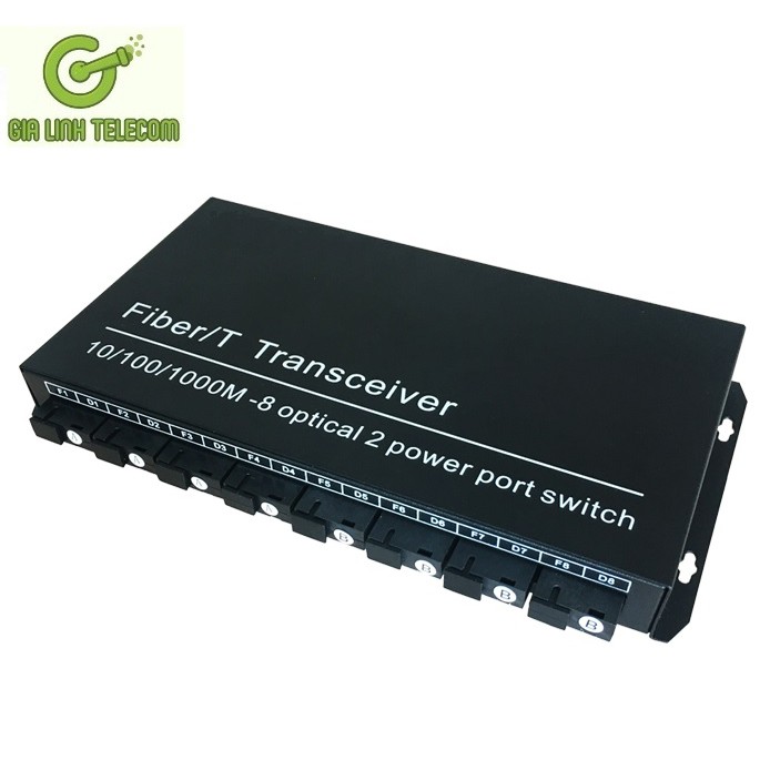 Bộ chuyển đổi quang điện 8 quang 2 LAN Converter quang 1Gbps