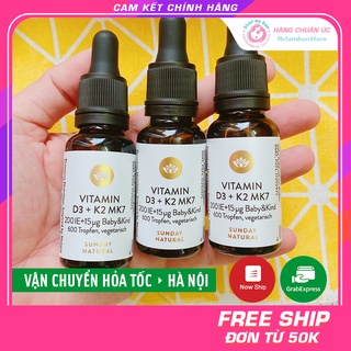 CHÍNH HÃNG - Date 2023 Vitamin D3 K2 Mk7