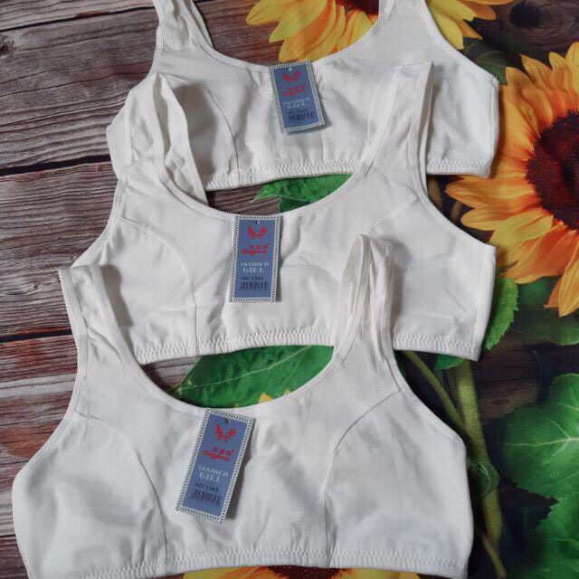 Áo bra dây bản to cotton ko đệm 1 lớp có móc cài xinh xắn