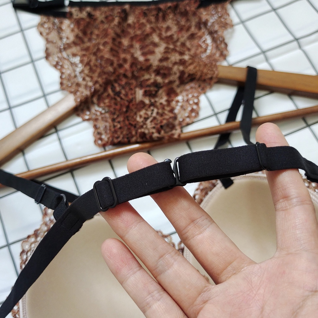 Set Bra - Bralette ren sexy không gọng, mút mỏng - Họa tiết da beo - NY12 - Bộ đồ lót nữ