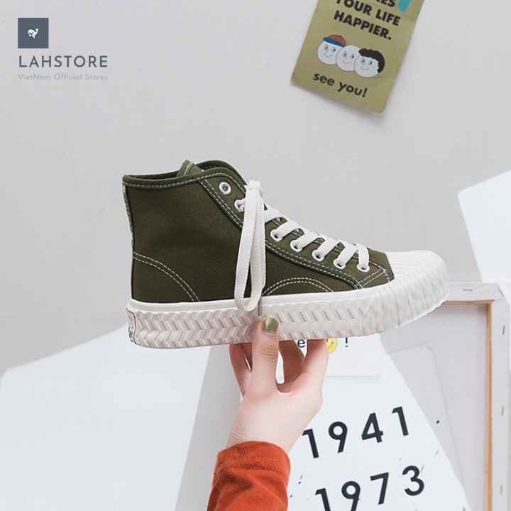 Giày thể thao ulzzang sneaker canvas nữ. Phong cách HongKong 1970 siêu cá tính LAH STORES GCCNU02