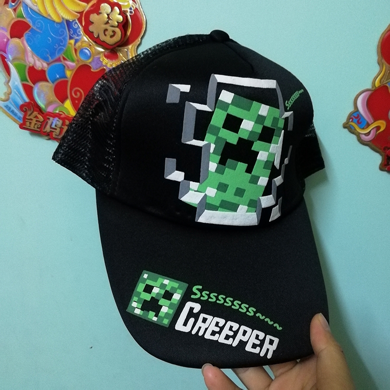 Mũ Lưỡi Trai Phối Lưới In Hoạt Hình minecraft 6 Kiểu Tùy Chỉnh Thời Trang Mùa Hè Cho Bé Trai Và Gái