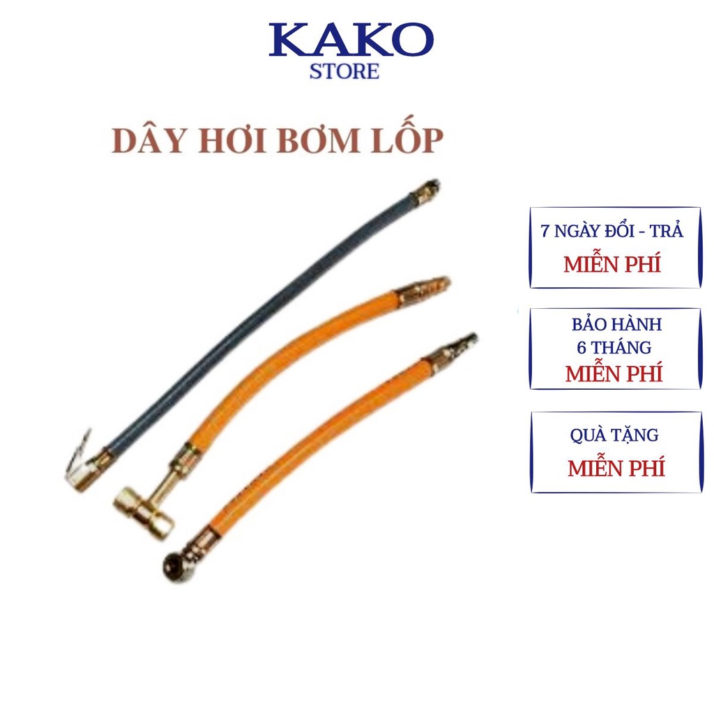 Các loại dây bơm lốp oto,xe máyFREESHIPdây bơm đầu quả táo, 2 đầu trí, đầu kẹp